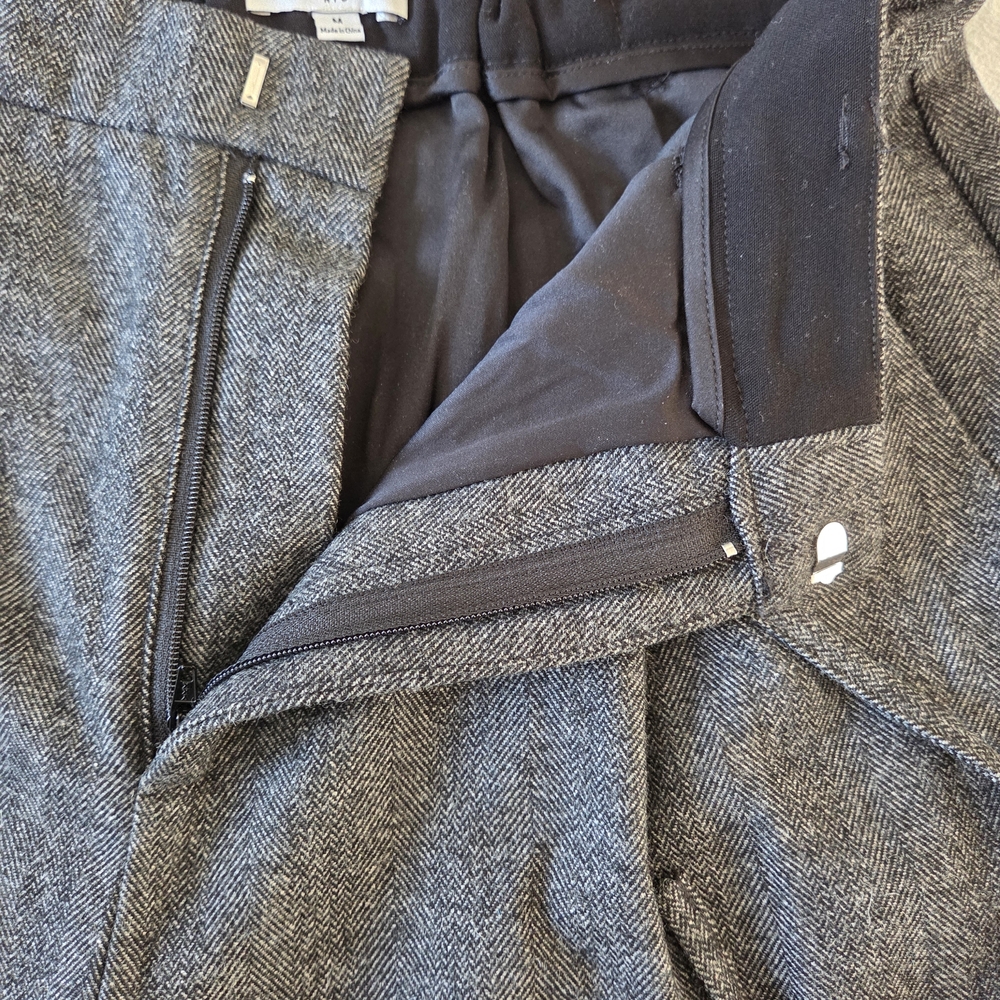 Petite Studio Silas Herringbone Wool Trousers, Charcoal, Medium - Picture 8 of 16